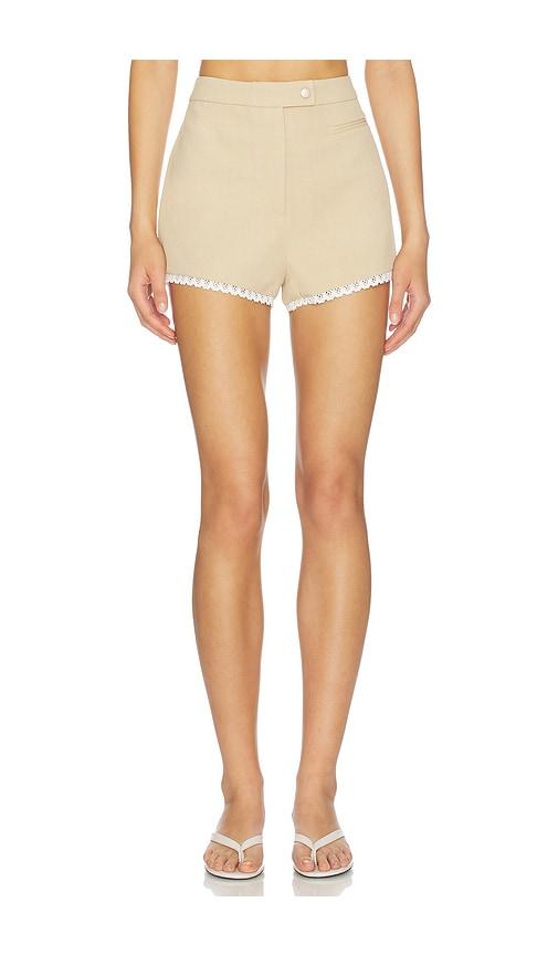 astr the label kya shorts in tan.