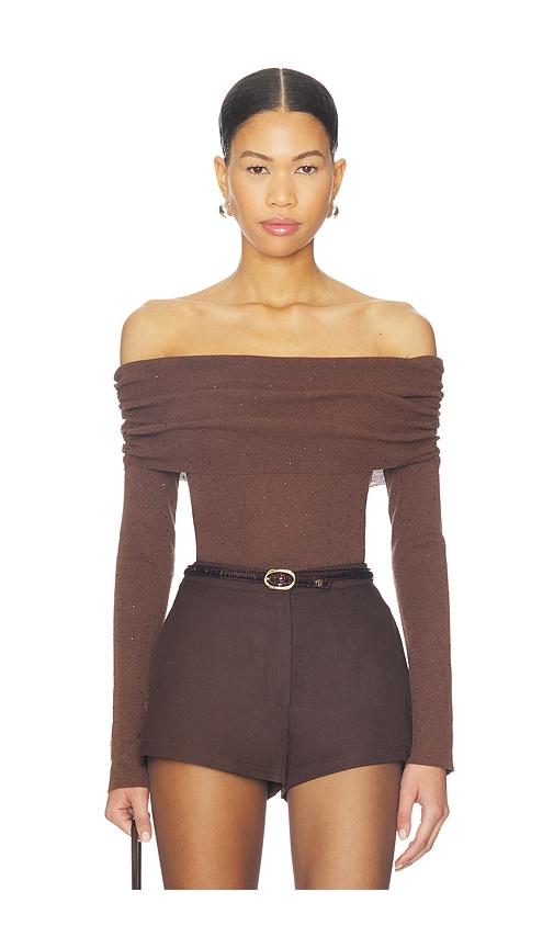 astr the label kylin sweater in brown.