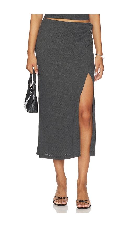 astr the label lindy skirt in charcoal.