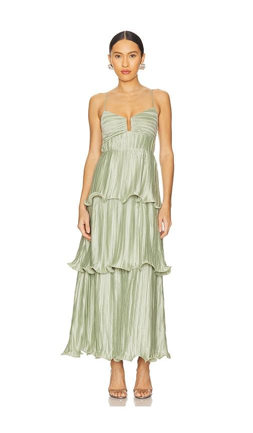 astr the label lupin dress in sage.