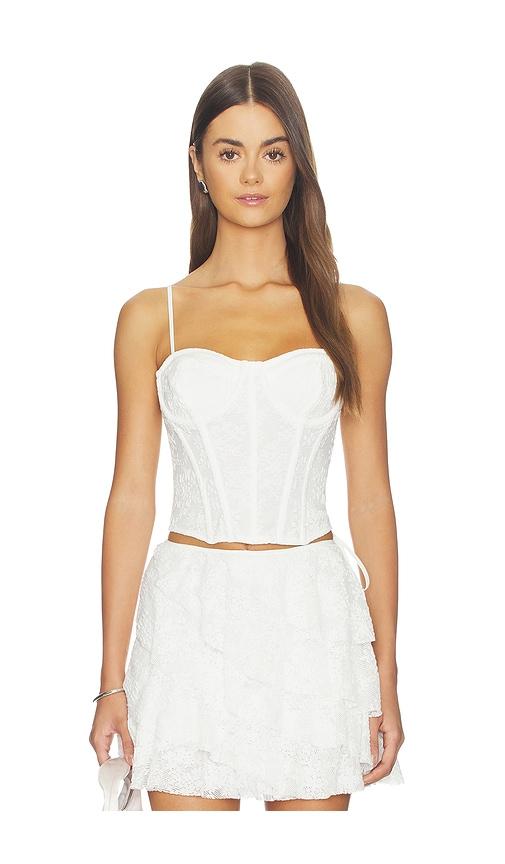 astr the label madeleine top in white.