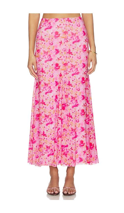 astr the label mejra skirt in fuchsia.