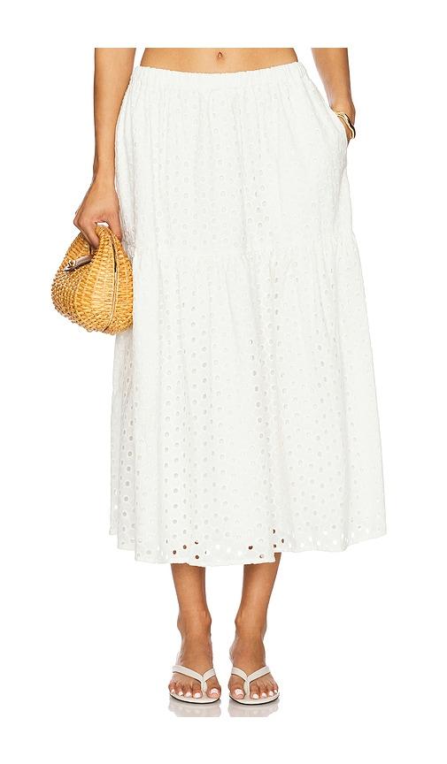 astr the label nalley skirt in white.