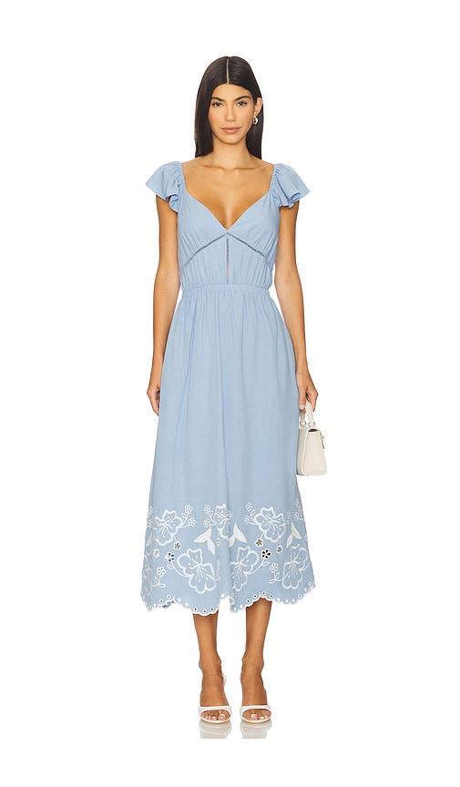 astr the label odeletta dress in blue.