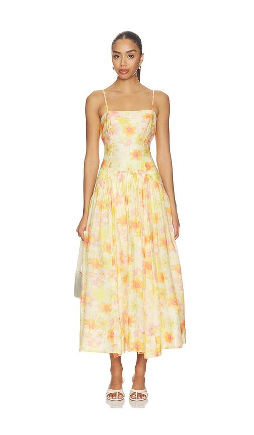 astr the label ovina dress in yellow.
