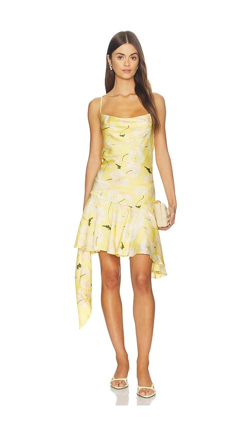 astr the label paloma dress in lemon.
