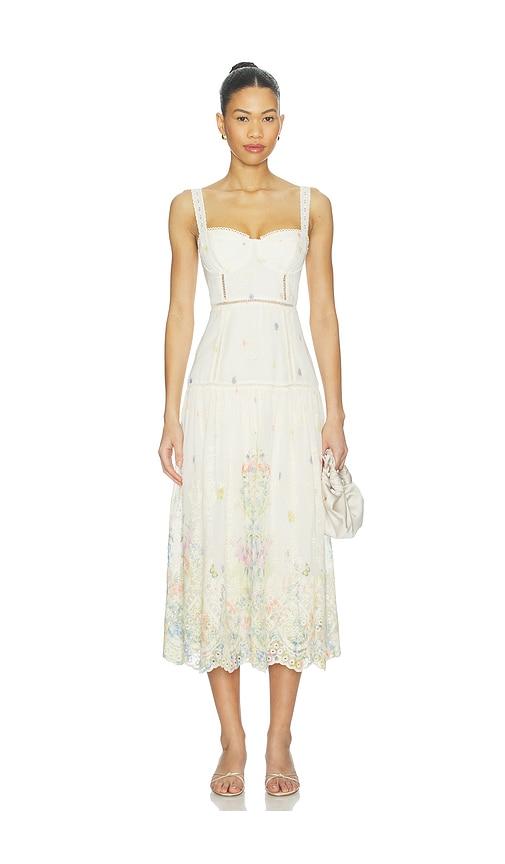 astr the label pellagia dress in cream.