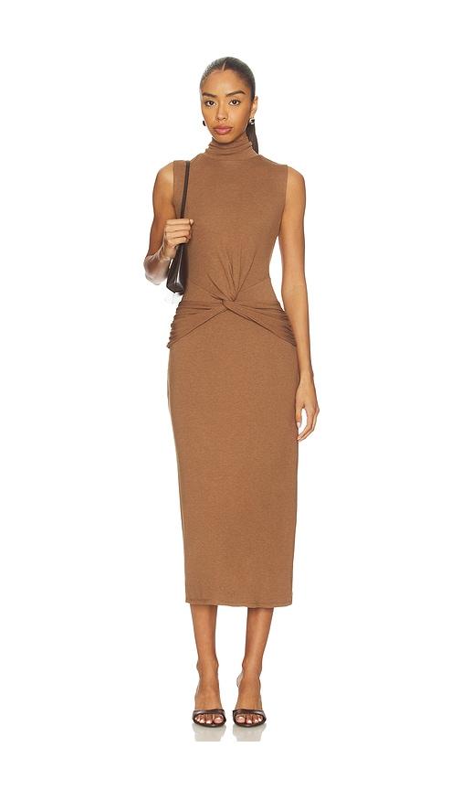 astr the label riana dress in brown.