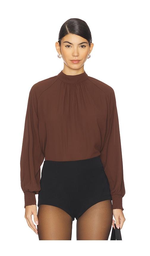 astr the label sabelle top in brown.