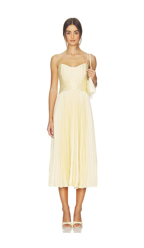 astr the label shionagh dress in lemon.