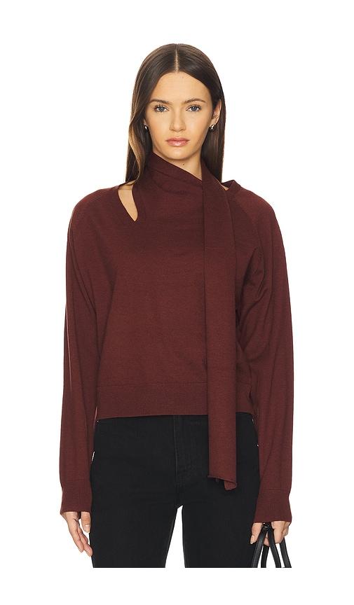 astr the label silvana sweater in burgundy.