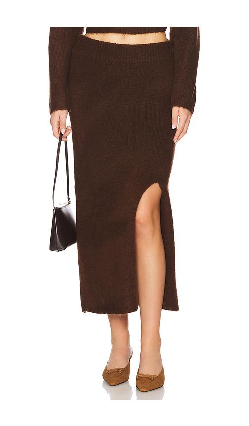 astr the label sinsa skirt in brown.