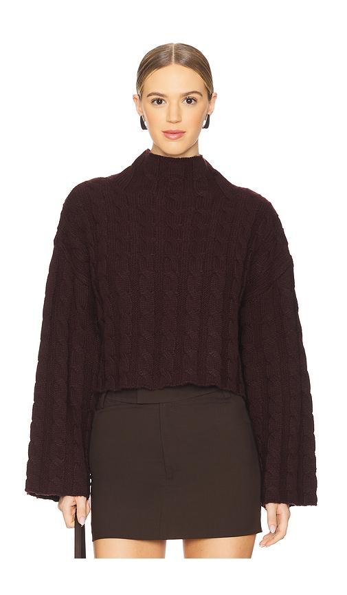 astr the label sloan sweater in wine.
