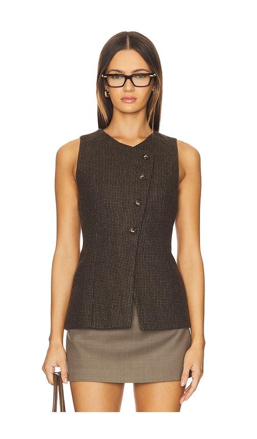 astr the label sonja vest in brown.