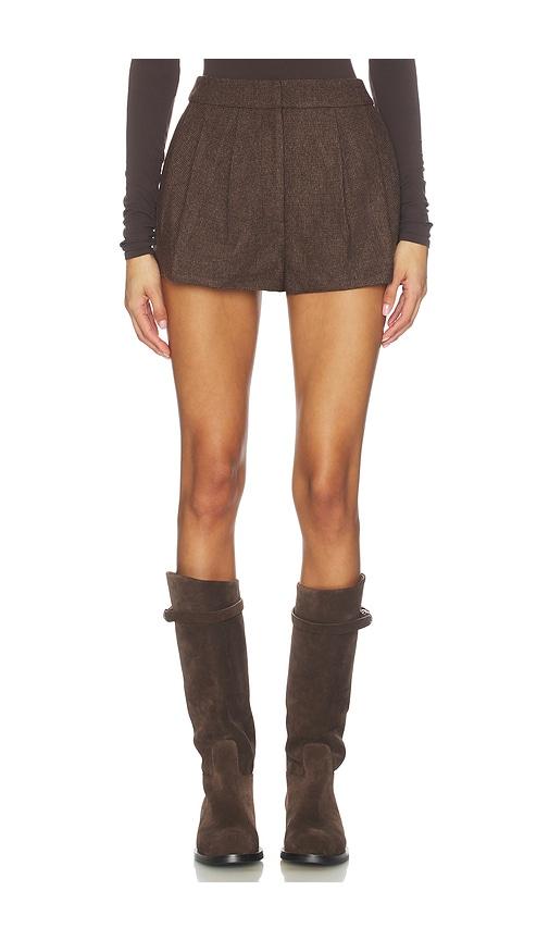 astr the label sorine shorts in brown.