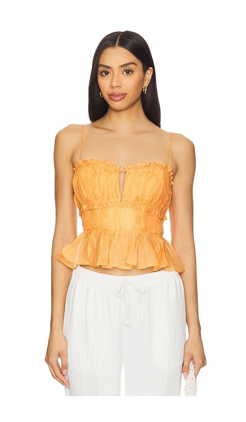 astr the label sylvan top in orange.