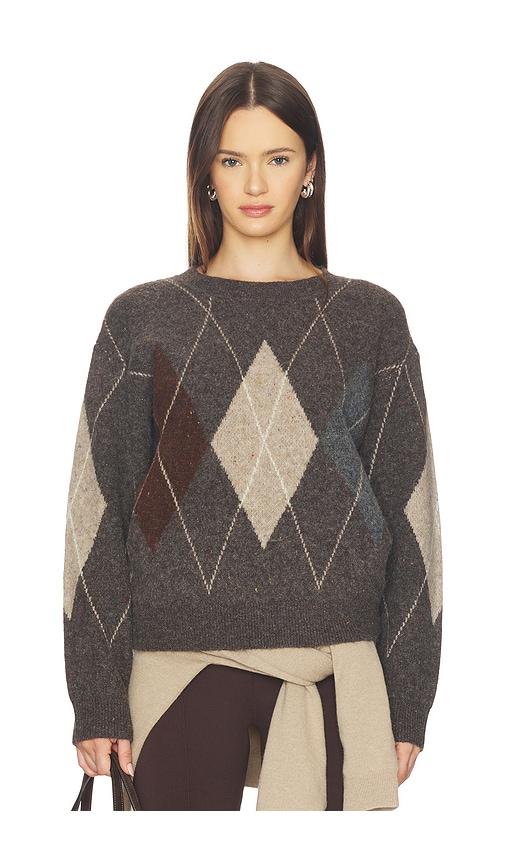 astr the label terri sweater in brown,grey.