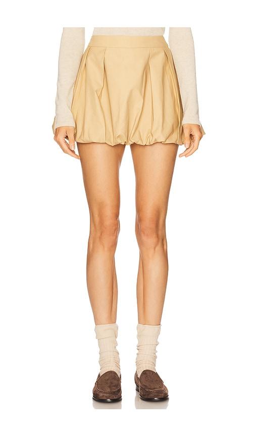 astr the label toini skort in brown.
