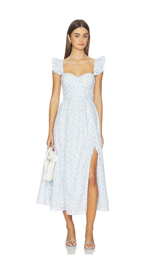astr the label wedelia dress in baby blue.