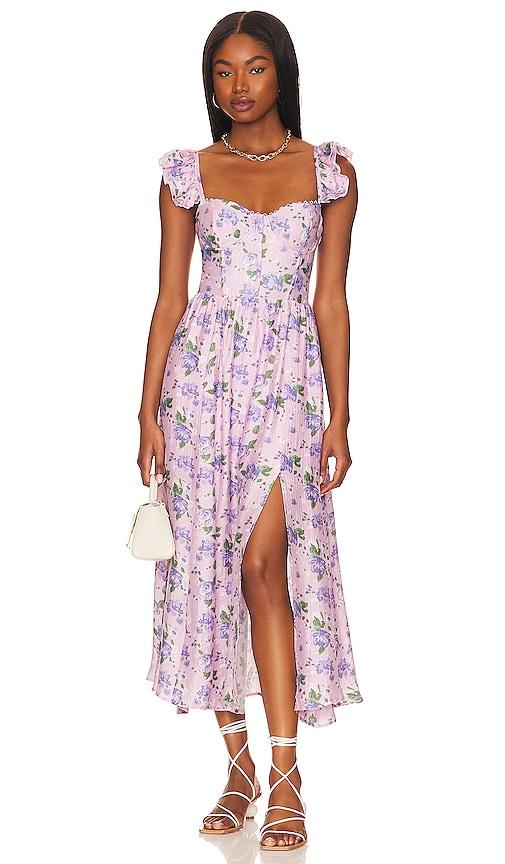 astr the label wedelia dress in pink.