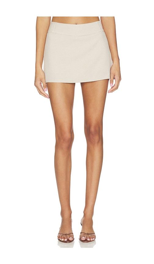 astr the label x revolve agni skort in tan.