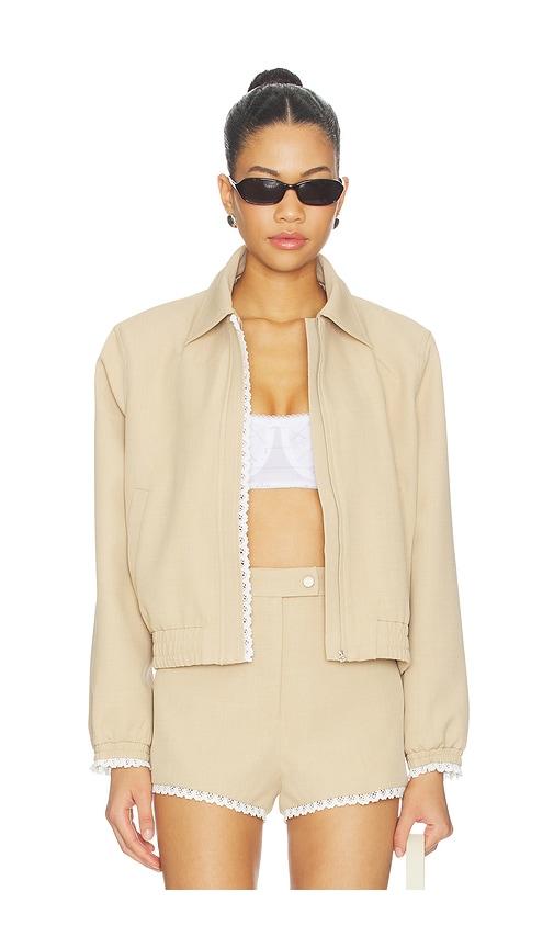 astr the label x revolve reid jacket in tan.