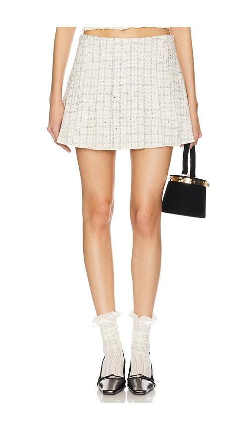 astr the label zoela skirt in cream.