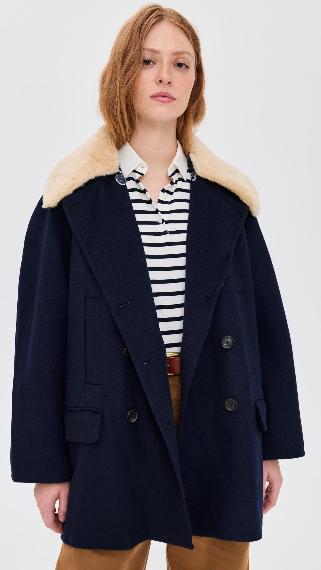 astra double faced peacoat