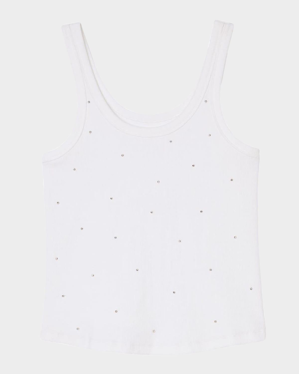 astrale embellished jersey tank top
