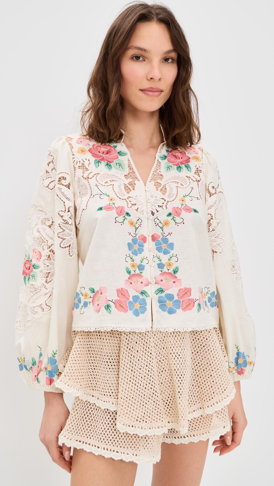 astrid embroidery blouse