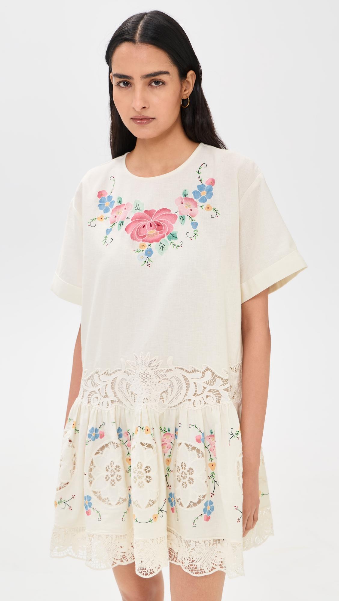 astrid embroidery mini dress