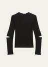 astro cut-out crewneck top