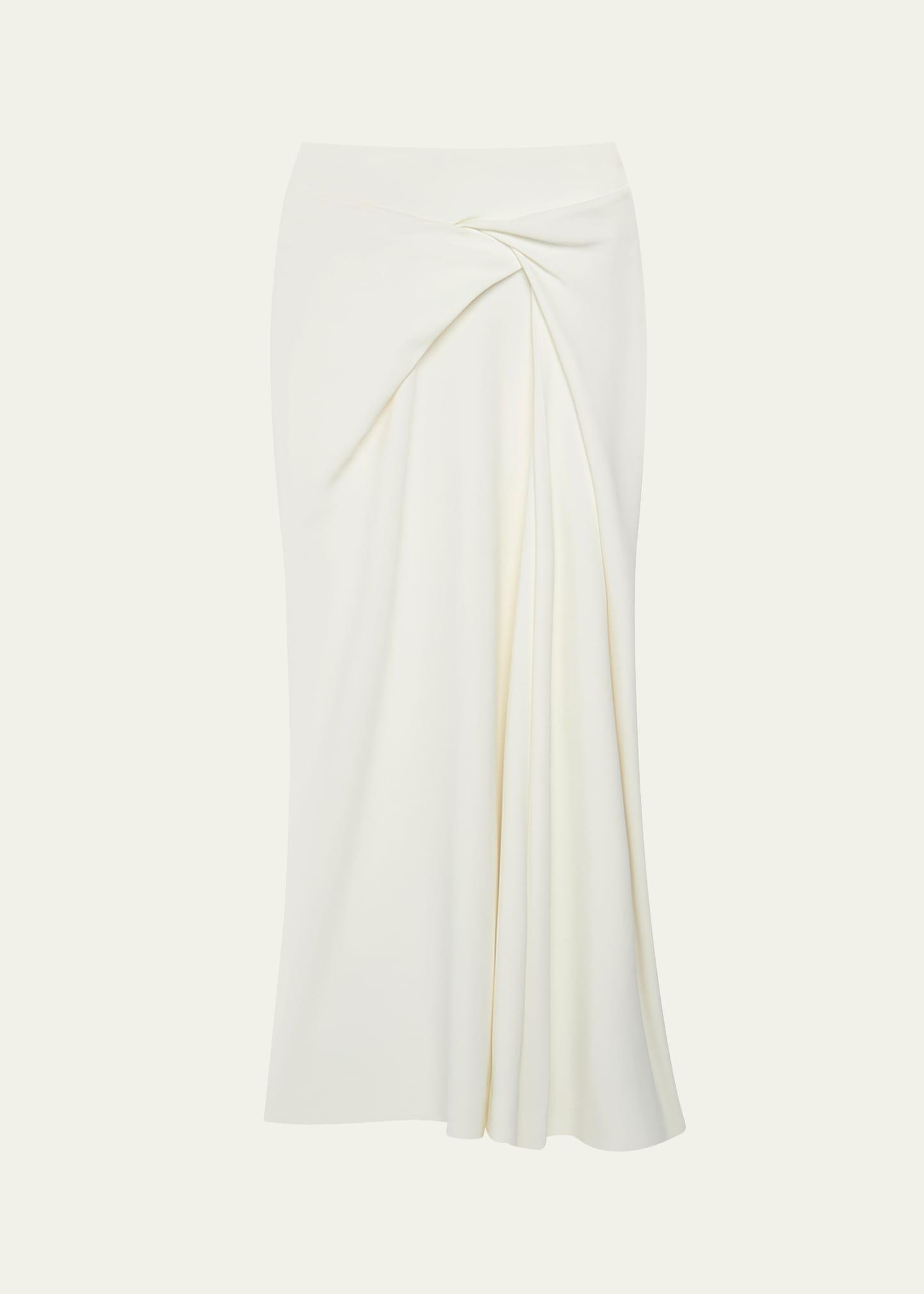 asymmetrcal twist crepe skirt