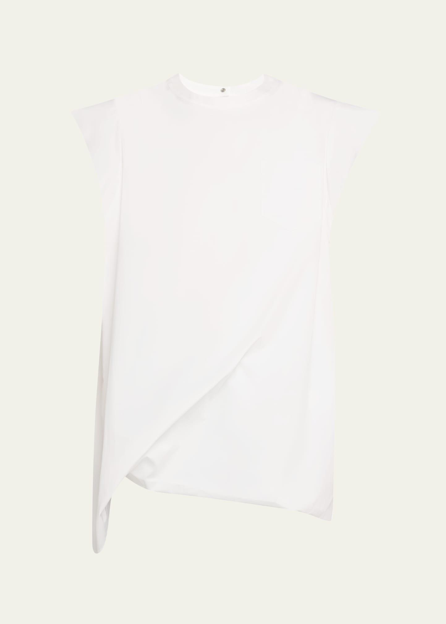 asymmetric cap sleeve t-shirt