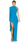 asymmetric cut one sleeve dress