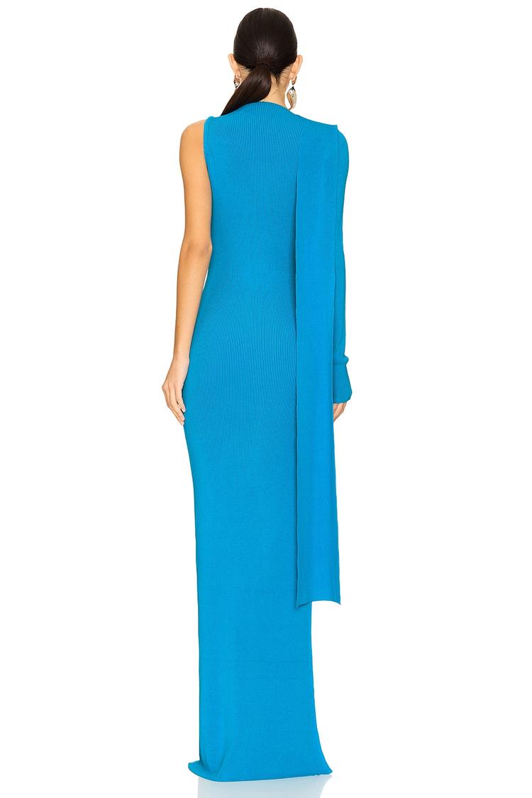 asymmetric cut one sleeve dress