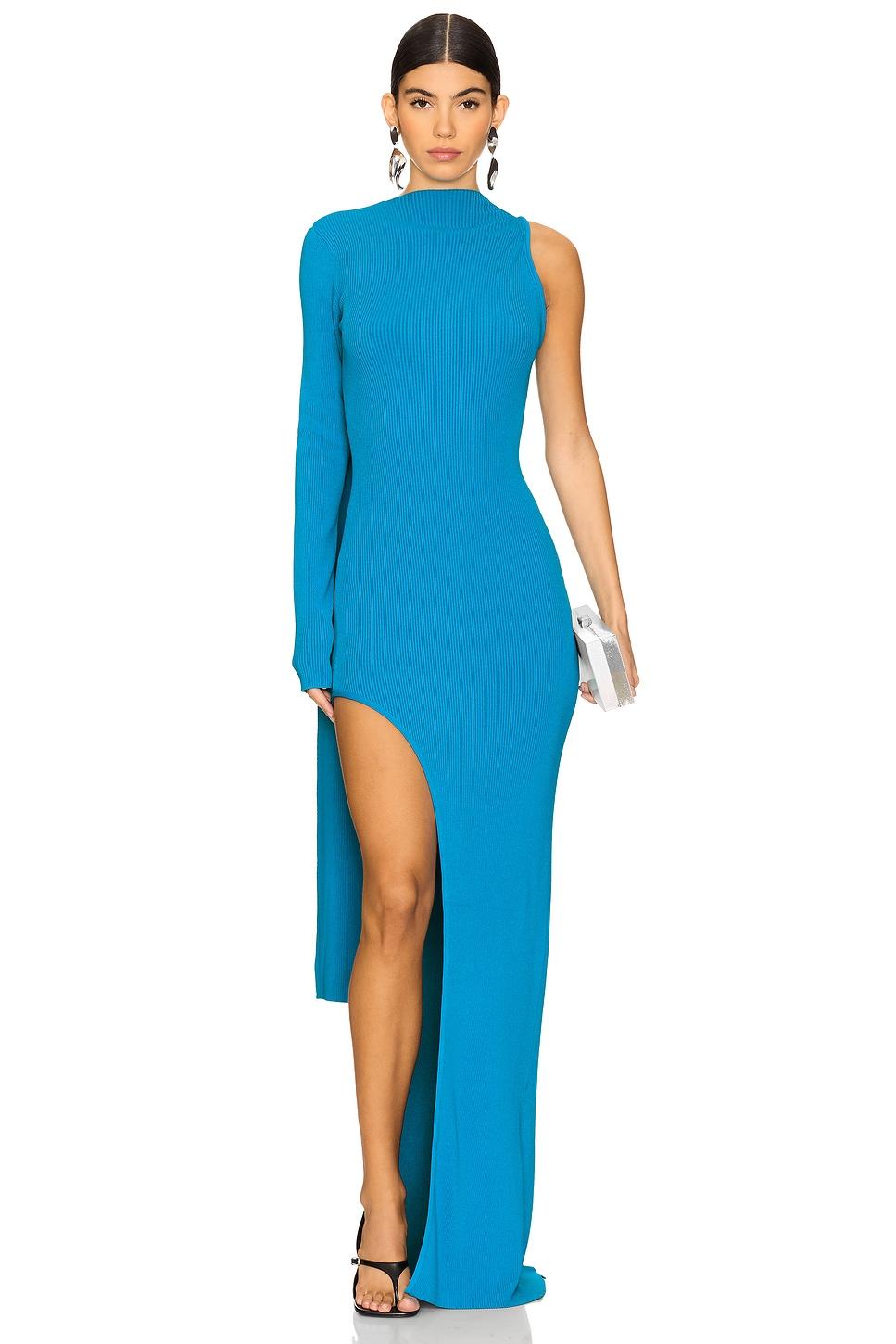 asymmetric cut one sleeve dress