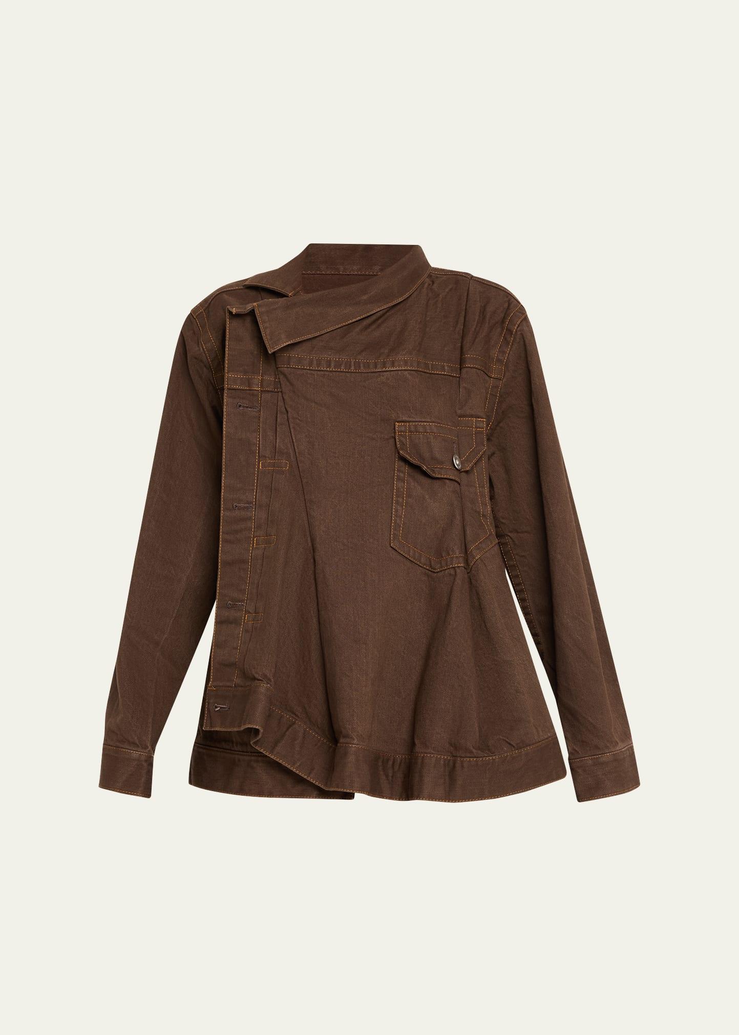 asymmetric denim jacket