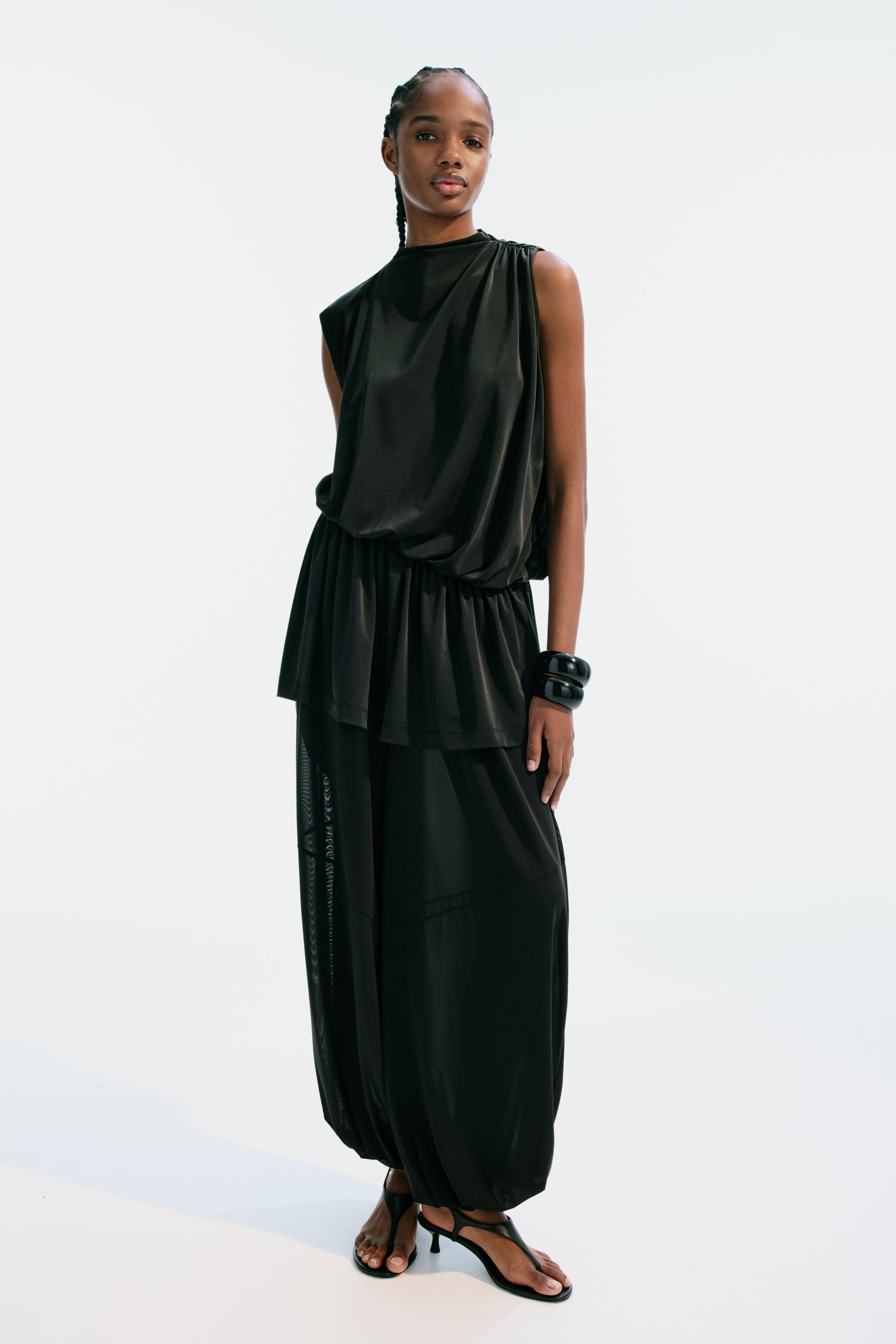 asymmetric draped top