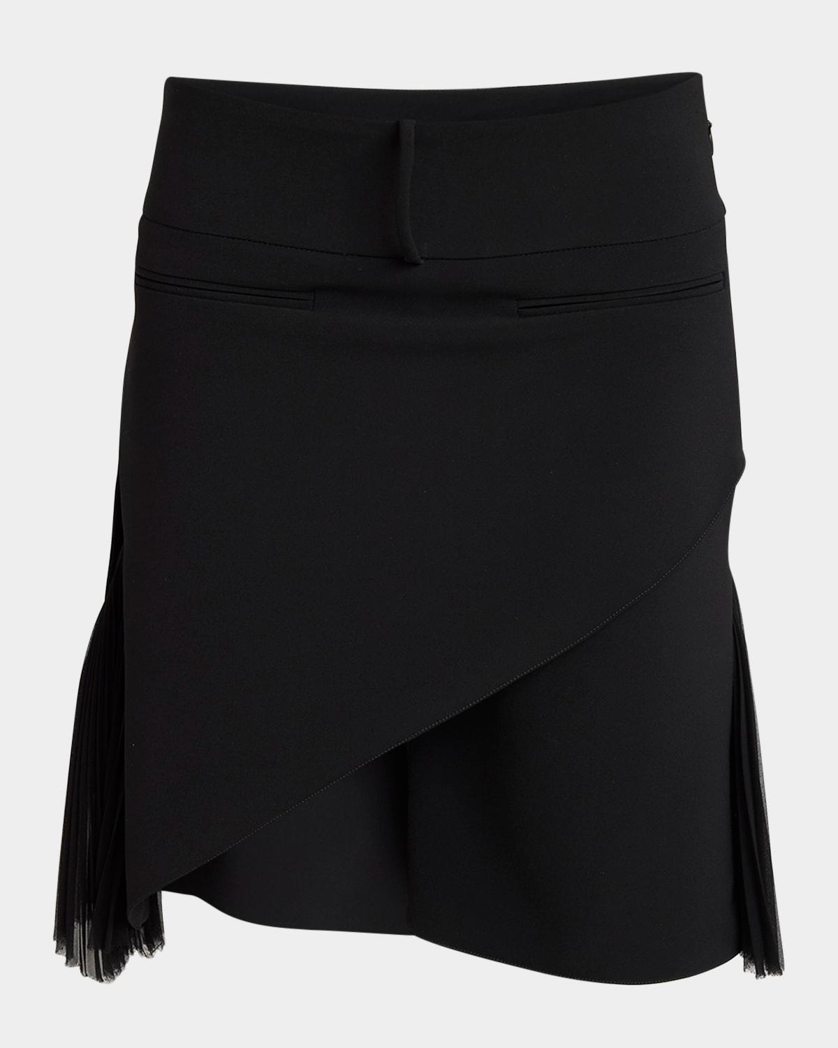 asymmetric infinity pleats crepe skirt