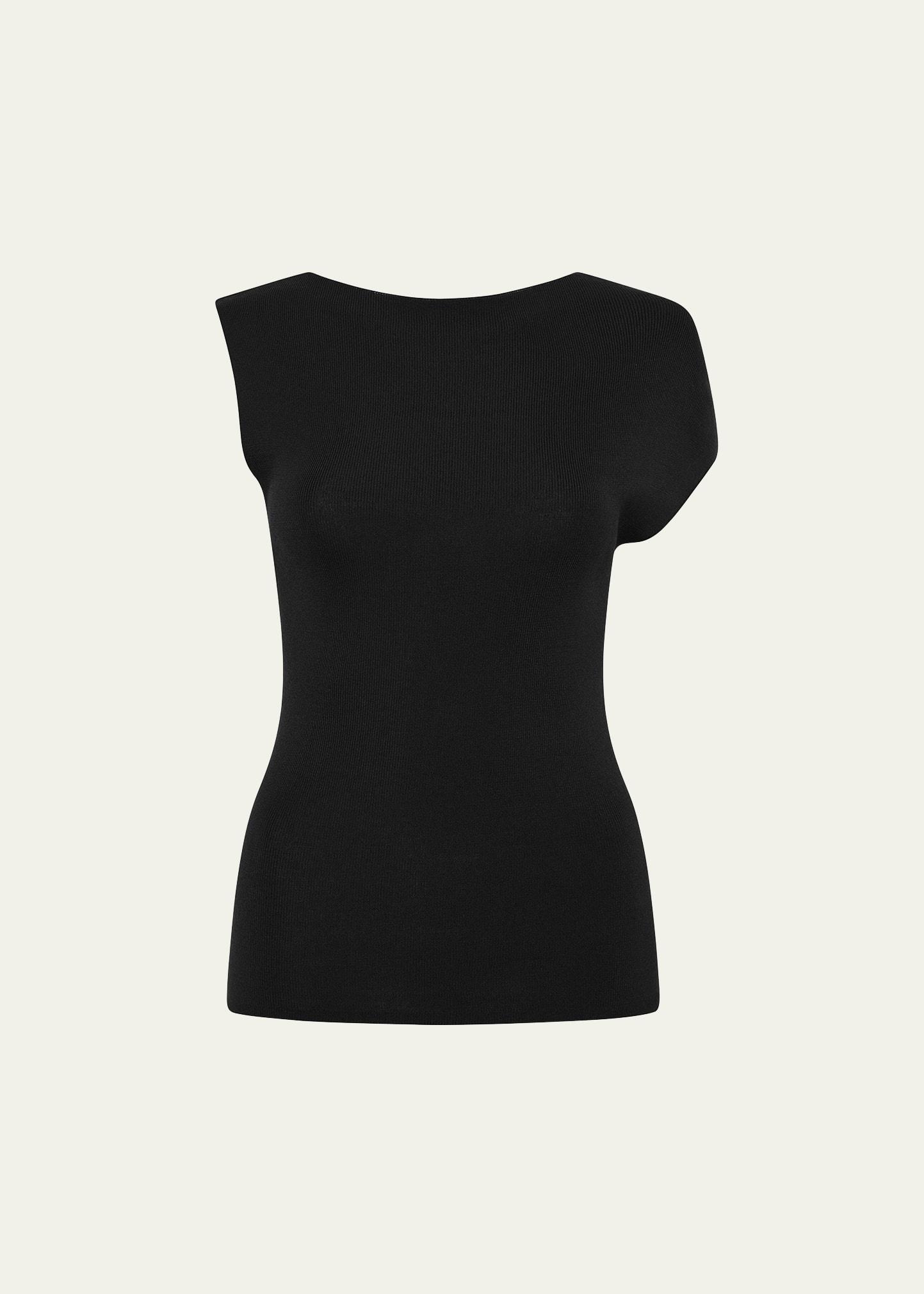 asymmetric knit top