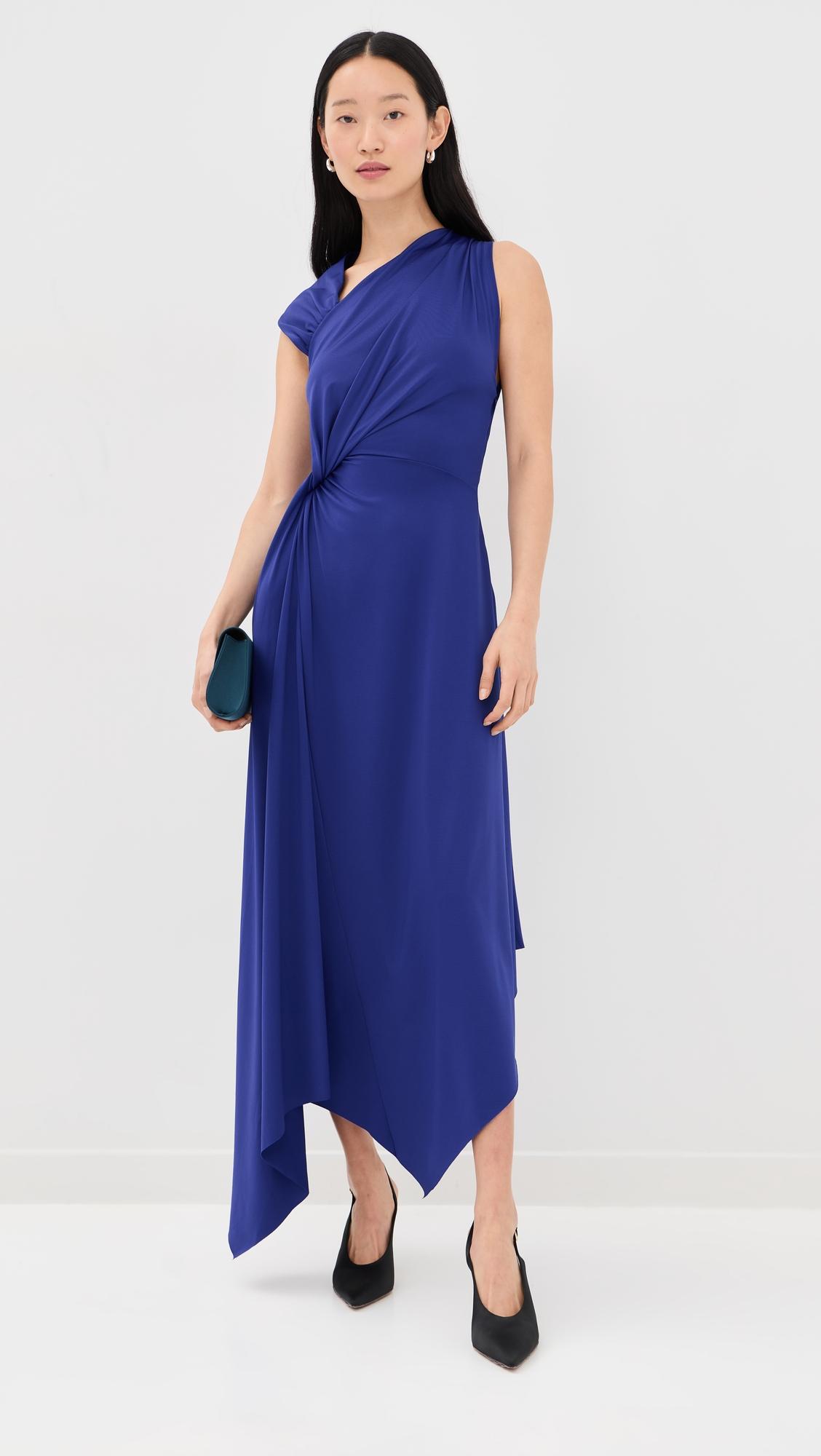 asymmetric midi dress
