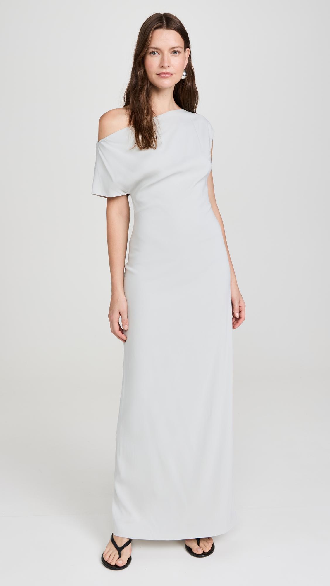 asymmetric off shoulder dress