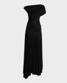 asymmetric off-the-shoulder maxi dress