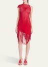 asymmetric ornate illusion dress