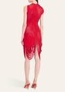 asymmetric ornate illusion dress