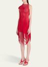 asymmetric ornate illusion dress