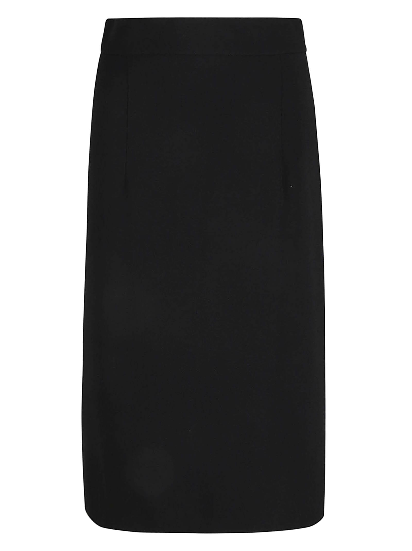 asymmetric plain skirt