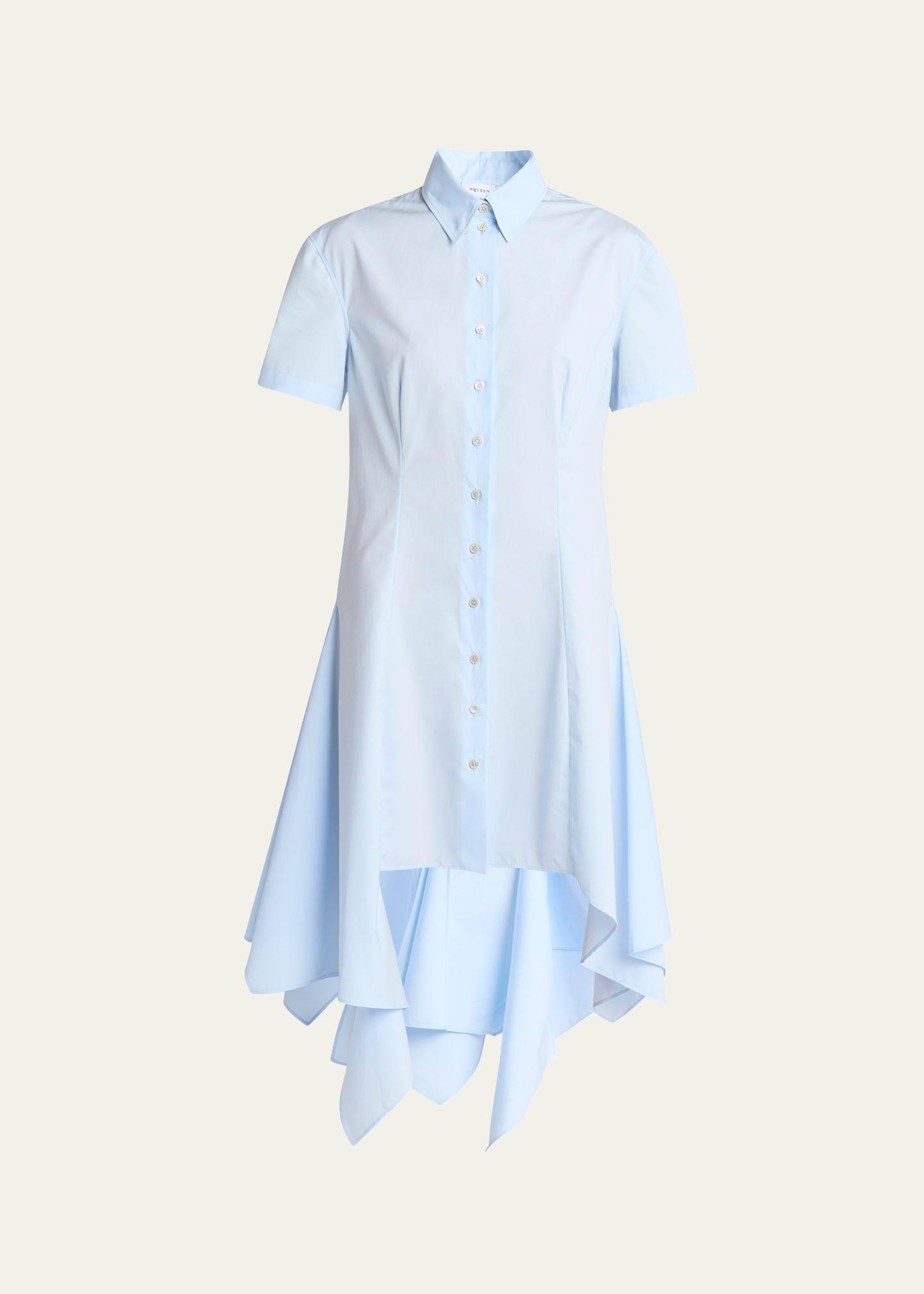 asymmetric poplin shirtdress