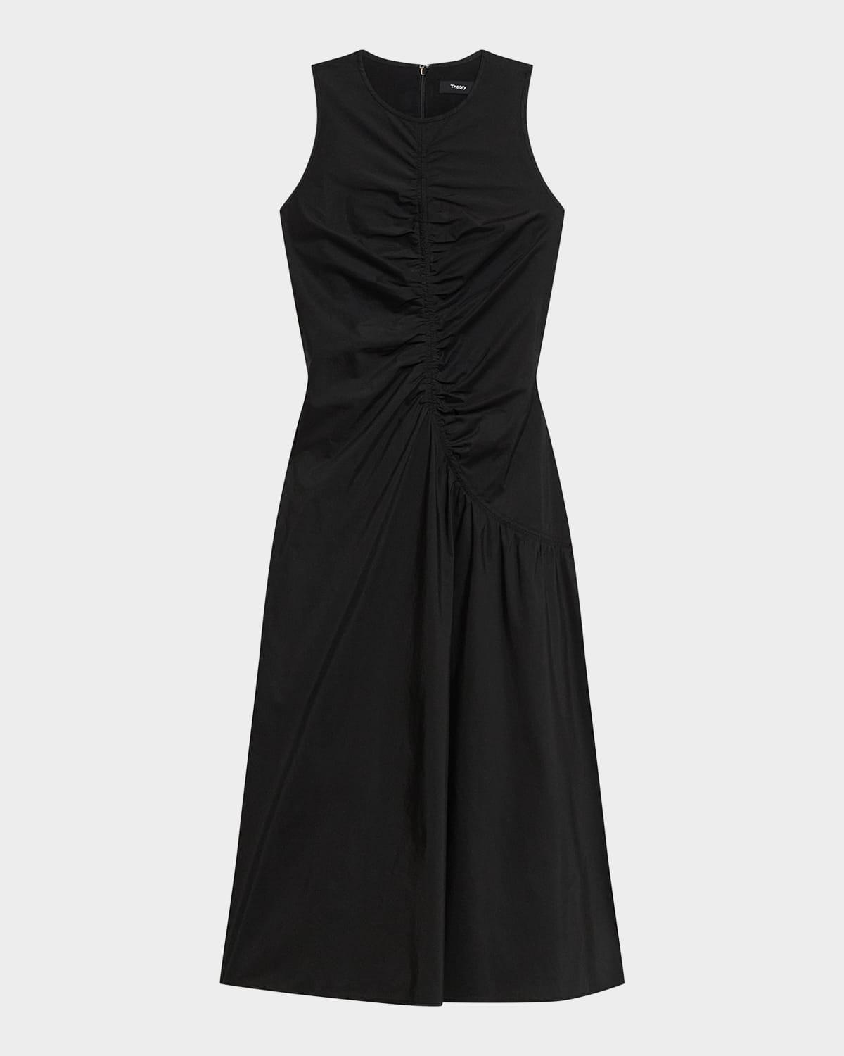asymmetric ruched tank dress
